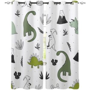Rideau De Chambre Dinosaure Avec Oeillet