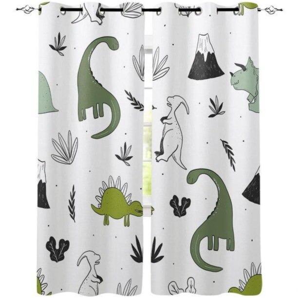 Rideau De Chambre Dinosaure Avec Oeillet