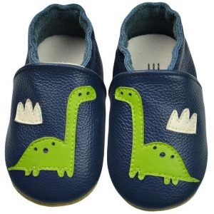 Chaussons Cuir Souple Dinosaure
