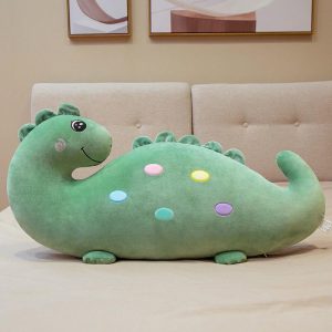 Coussin Dinosaure en Peluche Vert