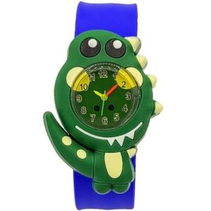 Montre Pedagogique Bleue Avec Dinosaure