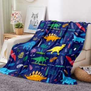 Couverture Bleue Dinosaure