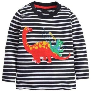 T-Shirt Noir Dinosaure Rigolos
