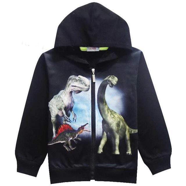 Sweat Dinosaure Jurassique Noir