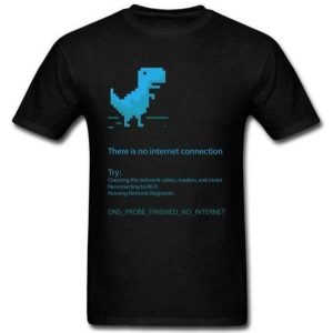 T-shirt Dinosaure There Is No Internet Connection