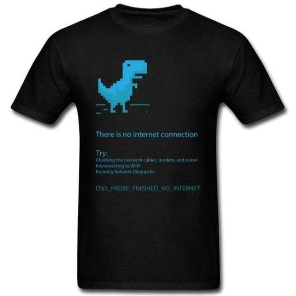 T-shirt Dinosaure There Is No Internet Connection