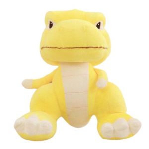 peluche dinosaure vert et jaune