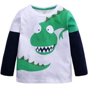 T-shirt Dinosaure Bambiraptor Vert