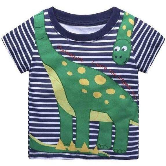 T-shirt Dinosaure Diplodocus Marinière