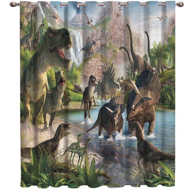 Rideau Chambre Enfant Dinosaure