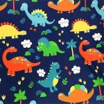 Tissu de Dinosaure En Coton