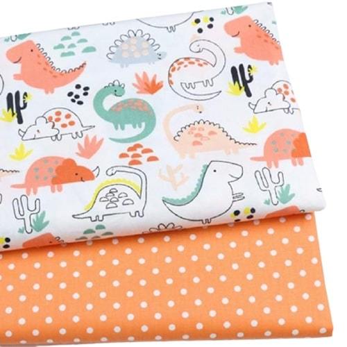 Tissu Dinosaure en Coton
