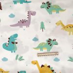 tissu dinosaure pour lit cabane