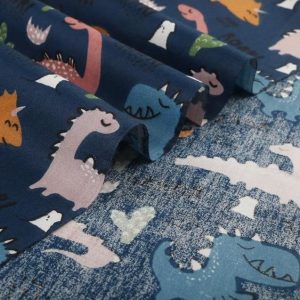 tissu petit dinosaure
